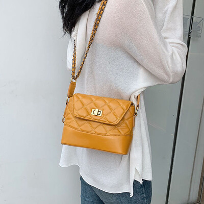 

Lingge chain bucket bag female 2019 new tide fashion Messenger bag female wild ins bag handbag shoulder bag