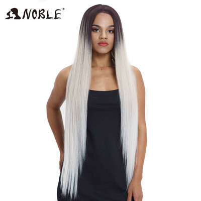

Noble Hair Wigs For Black Women Straight Synthetic Lace Front Hair 38 Inch Ombre Lace Front Wig Cosplay Blonde Lace Front Wig