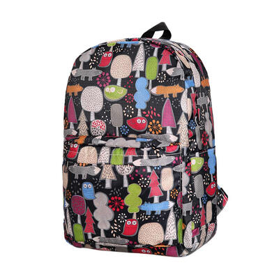 

Printing Travel Backpacks Large Capacity Unisex Canvas Shoulder School Bags