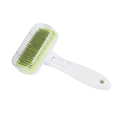 

Pet Automatic Self Cleaning Slicker Brush Dog Cat Stainless Steel Pins Grooming Comb For Tangled Hair