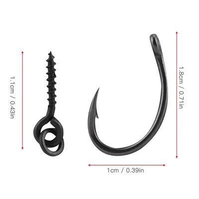 

Greensen 30Pcsset Carp Fishing Ronnie Rig Hook Bait Stoppers Bait Screws Terminal Tackle