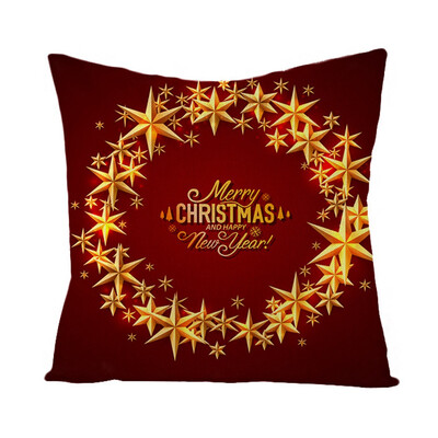 

2020 New Merry Christmas Pillow Cases Cotton Linen Sofa Cushion Cover Home Decor Bless 18X18