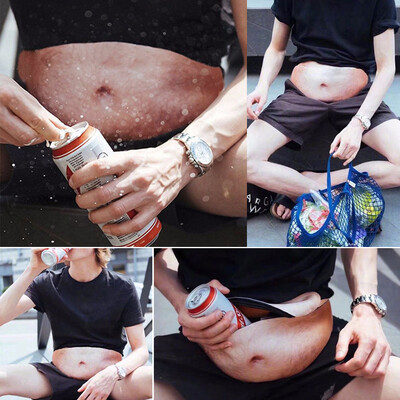 

Unisex Dad Bod Waist Bags Flesh Color Fanny Packs Money Belt Beer Fat Belly Bum Pouch Pockets Bag
