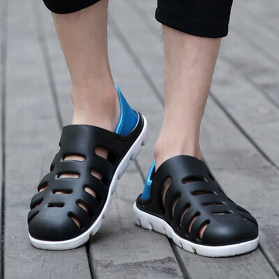 

Rose Fashion Mens Flat Breathable Antiskid Light Slippers Beach Hole Shoes Sandals