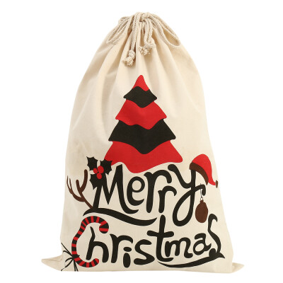 

2020 New Year Gift Santa Sacks Personalized Large Santa Claus Bag Custom Christmas Linen Gift Bags Drawstring Cotton Santa