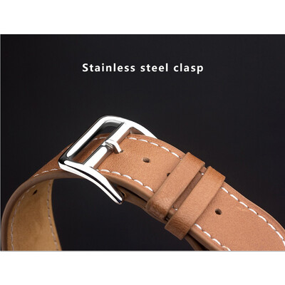 

QIALINO Pull-up Genuine Leather Replacement Watch Band Strap for Apple iWatch Series 321 42mm Sport Edition Mens Womens Brac