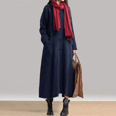 

Women Boho Hooded Hoodie Lady Casual Loose Long Maxi Dress Coat Kaftan Plus Size