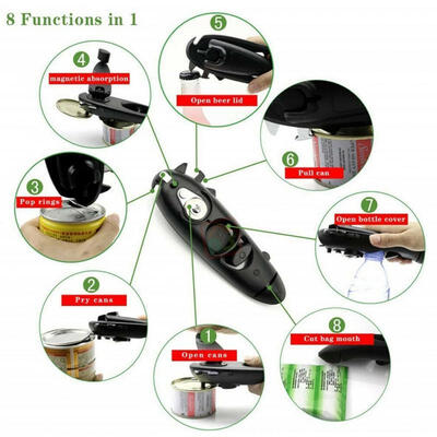 

8 In 1 Can Jar Opener Multifunction Opener Remover Corkscrew Tools Bottle Opener