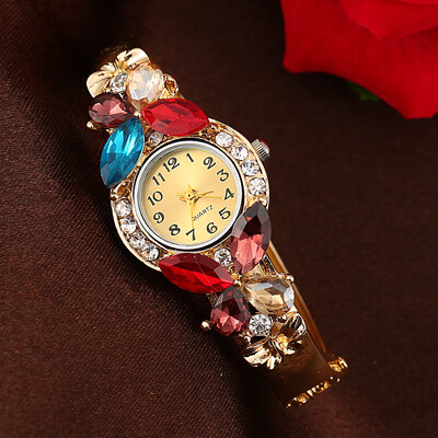 

Fashion watch ladies retro crystal enamel type alloy bracelet watch fashion middle school watch