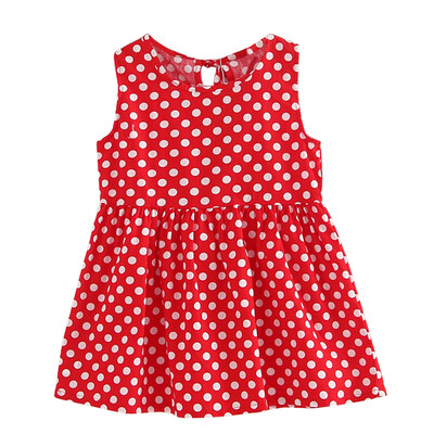 

Kids Children Girls Sleeveless Dot Print Dress Spring Summer Dress