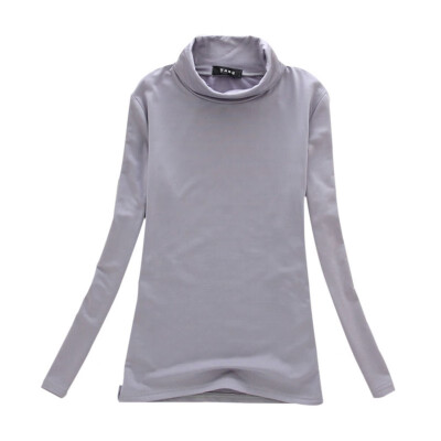 

Multi-colors Autumn Winter Women Tops Long Sleeve Turtleneck Women T-shirt Solid Stretch Tops Women Silm Bottoming Shirt Tops W4