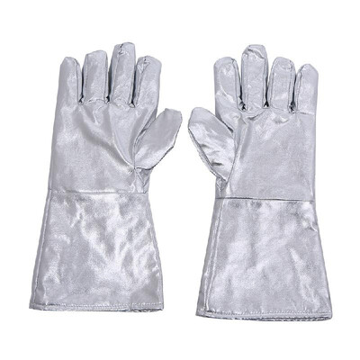 

DA-102 700 Degrees Celsius Aluminized Heat Resistant Gloves High Temperature Safety Work Gloves Aluminum Foil Fireproof Anti-scald