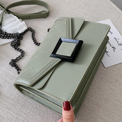 

Womens 2019 spring&summer new female bag tide Korean version of the chain oblique span single shoulder wrapped organ bag smal