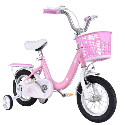 

16" Kids Bike Bicycle with Training Wheels&Basket -Pink