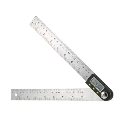 

0-200mm8 inches Stainless Steel Digital Protractor Angle Finder Ruler with Reversible Reading Hold Function