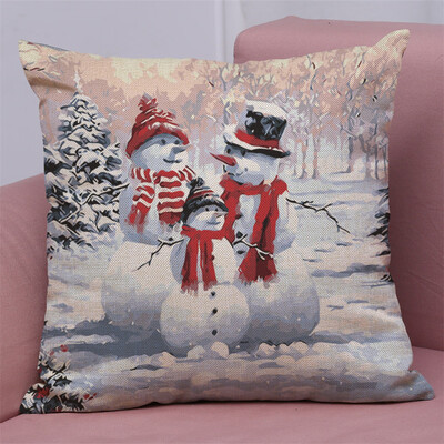 

Tailored New Christmas Cotton Linen Pillow Case Sofa Cushion Cover Home Decor
