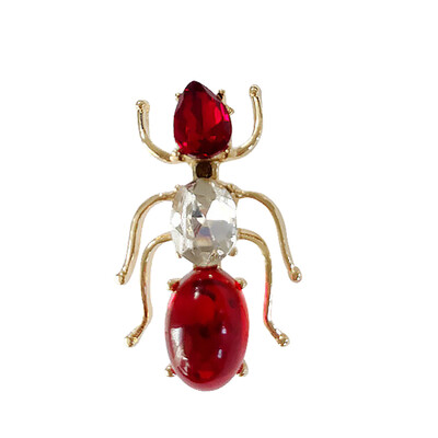 

New Brand High Quality Red Color Alloy Spider Brooch Pins Best Gift for Girls