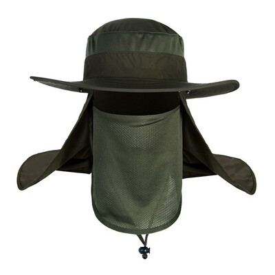 

360 Degree Outdoor Hat Men Shade Hat Male Waterproof Anti-Uv Fisherman Fishing Hat Male New