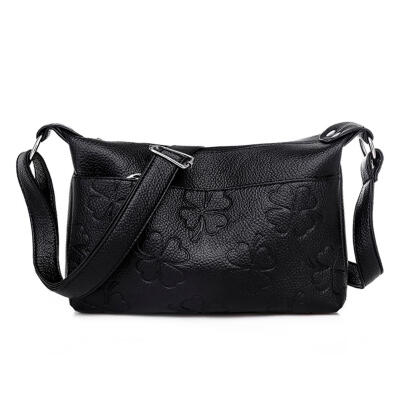 

Solid Color Flower Embossed Shoulder Packs PU Leather Women Crossbody Bags