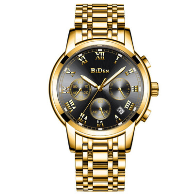 

BIDEN Biden new mens quartz watch business casual steel belt watch mens watch