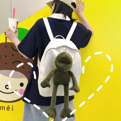 

Ins schoolbag female Korean version of high school students cute doll Japanese fashion backpack shoulder bag