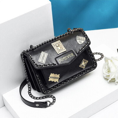 

Shangxin Bag Girl Spring&Summer Chain Slant Square Bag Labeled Girl ins Super Fire Single Shoulder Bag