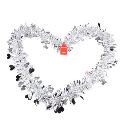 

Heart Shape Tinsel Garland Ribbon Bar Shiny Tops DIY Ornaments Party Decor