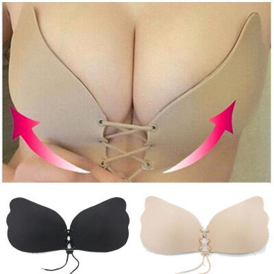 

Backless Self Adhesive Strapless Stick Gel Silicone Magic Push Up Invisible Bra