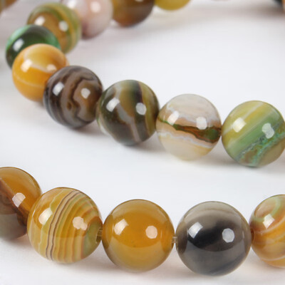 

Natural Gemstone Agate Round Bead Strands Dyed YellowGreen 8mm Hole 1mm about 49pcsstrand 1496"