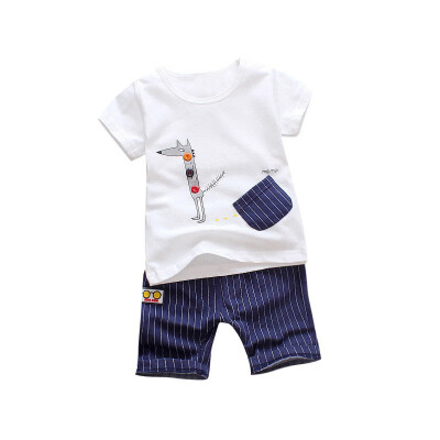 

Sale Brand Boys Girls Clothing Children Summer Boys Girls Clothes Cartoon Kids Boy Clothing Set T-shitPants Cotton Sets