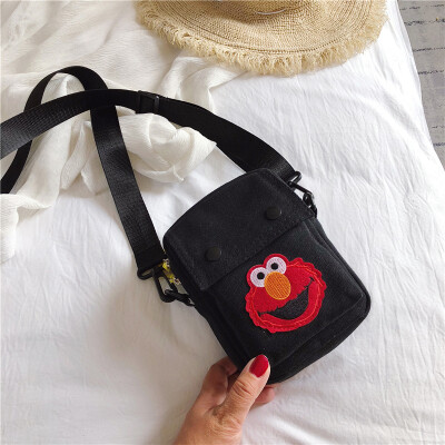 

Sesame Street Bag Girls Mobile Bag Slanting Bag Summer Mini Bag Vertical Change Wallet Mobile Bag