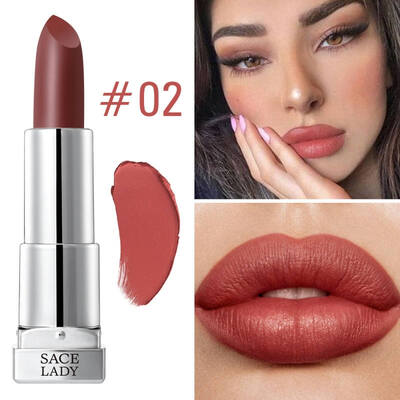 

Sexy 9 Colors Silky Matte Lipstick Makeup Waterproof Pigmented Lip Stick Long-lasting Lips Make Up Cosmetics