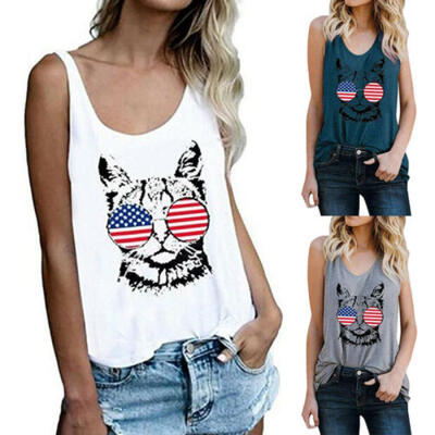 

Womens Print Crop Top Sexy Vest Fashion Camisole Sleeveless Tank Top T-Shirt NEW
