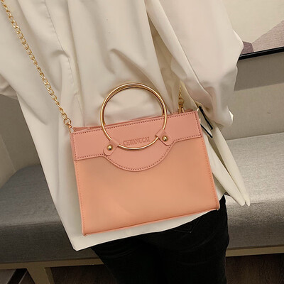 

Advanced sense bag Western transparent jelly bag texture ring handbag handbag new 2019 wild Messenger bag