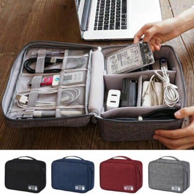 

UK Digital Storage Bag Travel Gadget Organizer Case For Hard DiskUSBData Cable