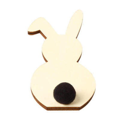 

DIY Wooden Easter Rabbit with Pompon Cutout Craft Home Decor Ornaments