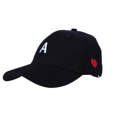 

Casual WomenMen Simple Letter A Heart Embroidery Teenage Sun Baseball Caps
