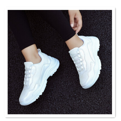 

2018 autumn new wild old shoes female Harajuku casual shoes Korean mesh breathable running shoes