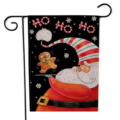 

Tailored Christmas Garden Flag Santa Claus Double Sided Banner Outdoor Lawn Decor Flag