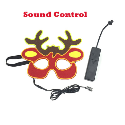 

Tailored Christmas LED Mask Glowing Cold Light Mask Reindeer Cosplay Party Decoration