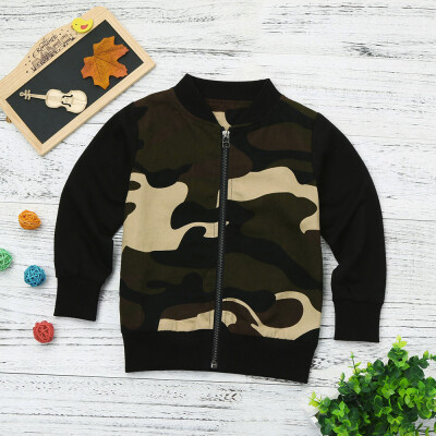 

Infant Toddler Baby Girls Boys Camouflage Print Tops Casual Clothes Coat