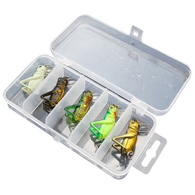 

5Pcsbox Fishing bait set artificial durable Insect Fishing Lures Wobblers Fishing Tackle