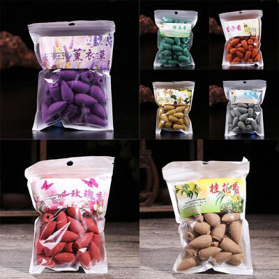 

45pcs Natural Smoke Tower Cones Bullet Backflow Incense Hollow Cone lavender new