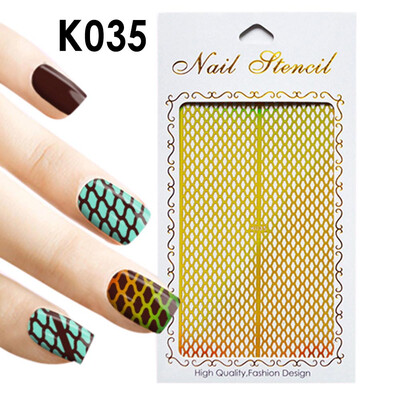 

Toponeto 1Pc Irregular Hollow Nail Art Vinyls Stencil Stickers Manicure