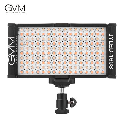 

GVM 160 LED Light Dimmable Ultra High Power Bi-color Temperature 2300K-6800K Panel Light on Digital Camera Camcorder DSLR Video Li