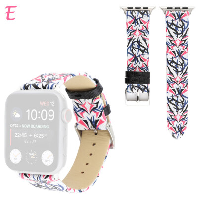 

〖Follure〗Leather Floral Pattern Printed Replaceable Band For Apple Watch 4321 3840mm