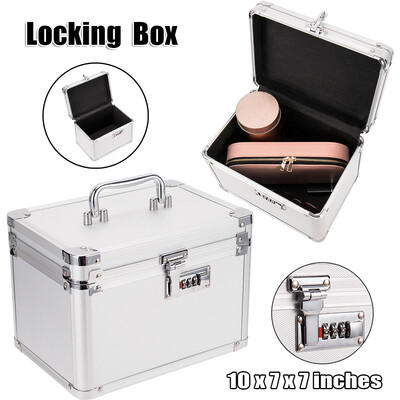 

Personal File Tote Keyless Combination Lock Safe Security Box with Chrome Handle