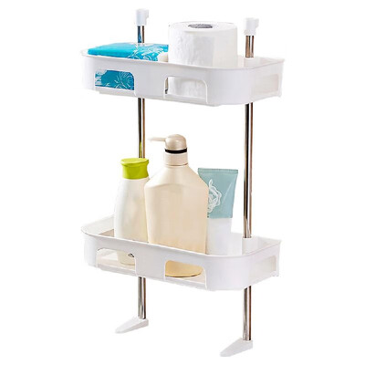 

Toilet Storage Rack Multi-Tiers Bathroom Shelf Adhesive Wall-mounted Storage Rack Over The Toilet Holder Basket Organizer No Drill