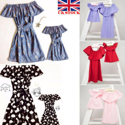 

Family Dress Mother&Daughter Matching Girls Floral Outfit Clothes Dresses UK