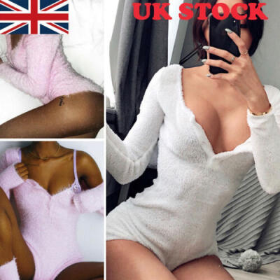 

UK Womens Knitted Sweater Pullover Knitwear Jumper Tops Long Sleeve Jumpsuit